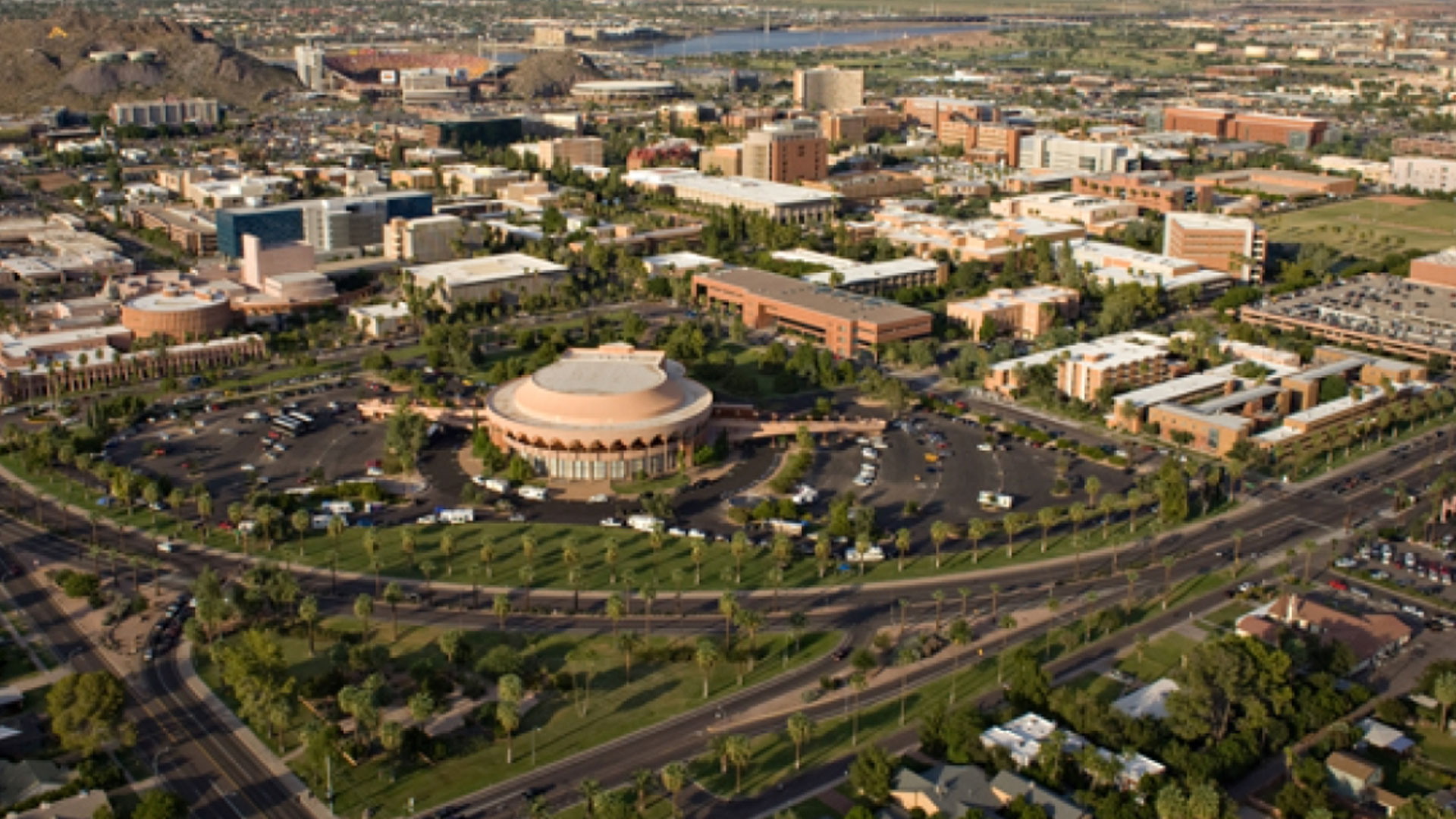 Aerial view of Arizona State University